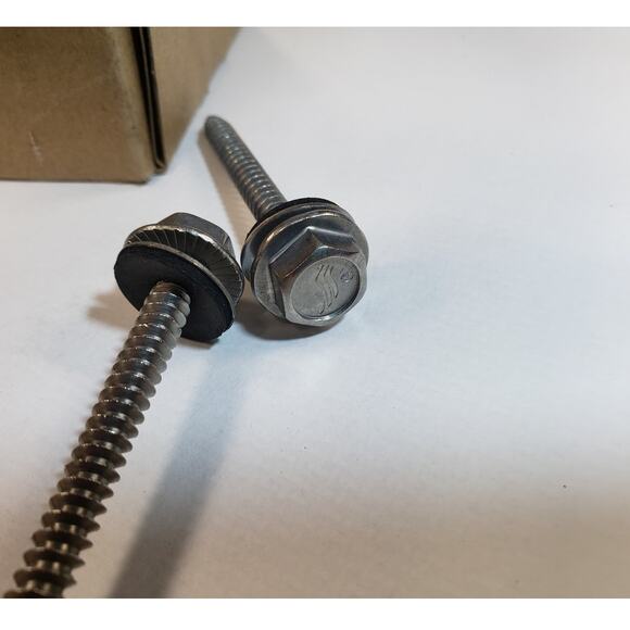 Pegasus Solar 60pc. 2.5" long screw with gasket. Screws Hardware. 60 pack - Picture 4 of 4